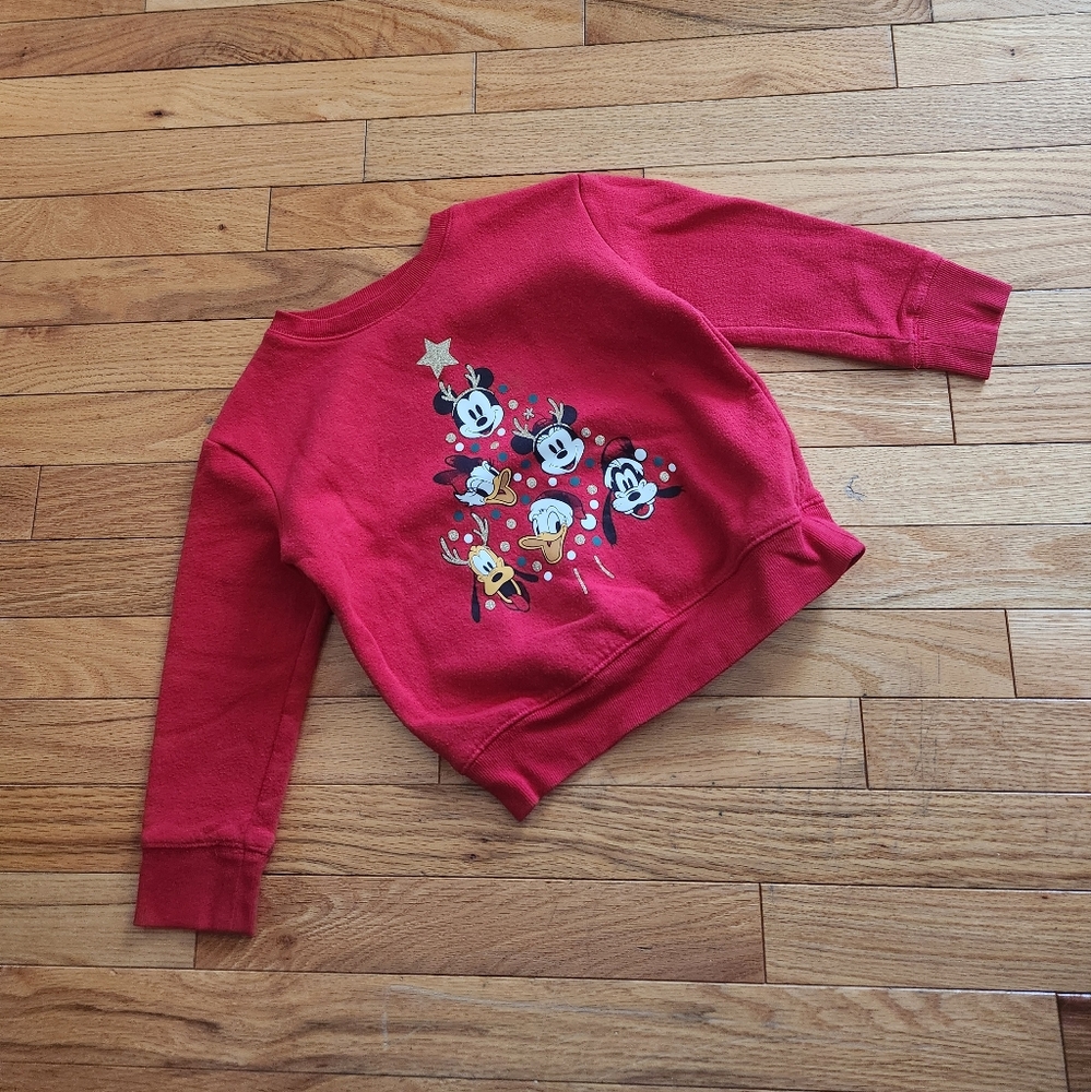 Disney Red Kids Holiday Sweatshirt